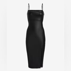 Express Faux Leather Midi Dress – XS – NWT – $108 Retail